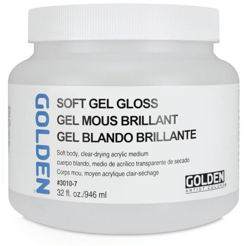 Golden Acrylic Gel Medium - Clear Tar, 16 oz jar