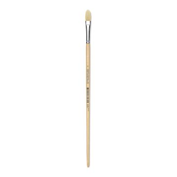 Open in modal - Utrecht Rhenish Pure Hog Bristle Brush - Filbert, Size 6, Long Handle