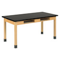 Compartment Lab Table - ChemGuard Top, 72" x 24" x 30"