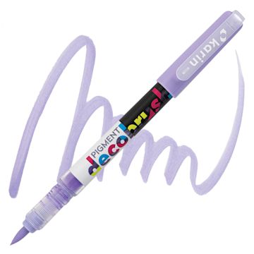 Open in modal - Karin Pigment Decobrush Marker - Pastel Violet Blue marker and swatch