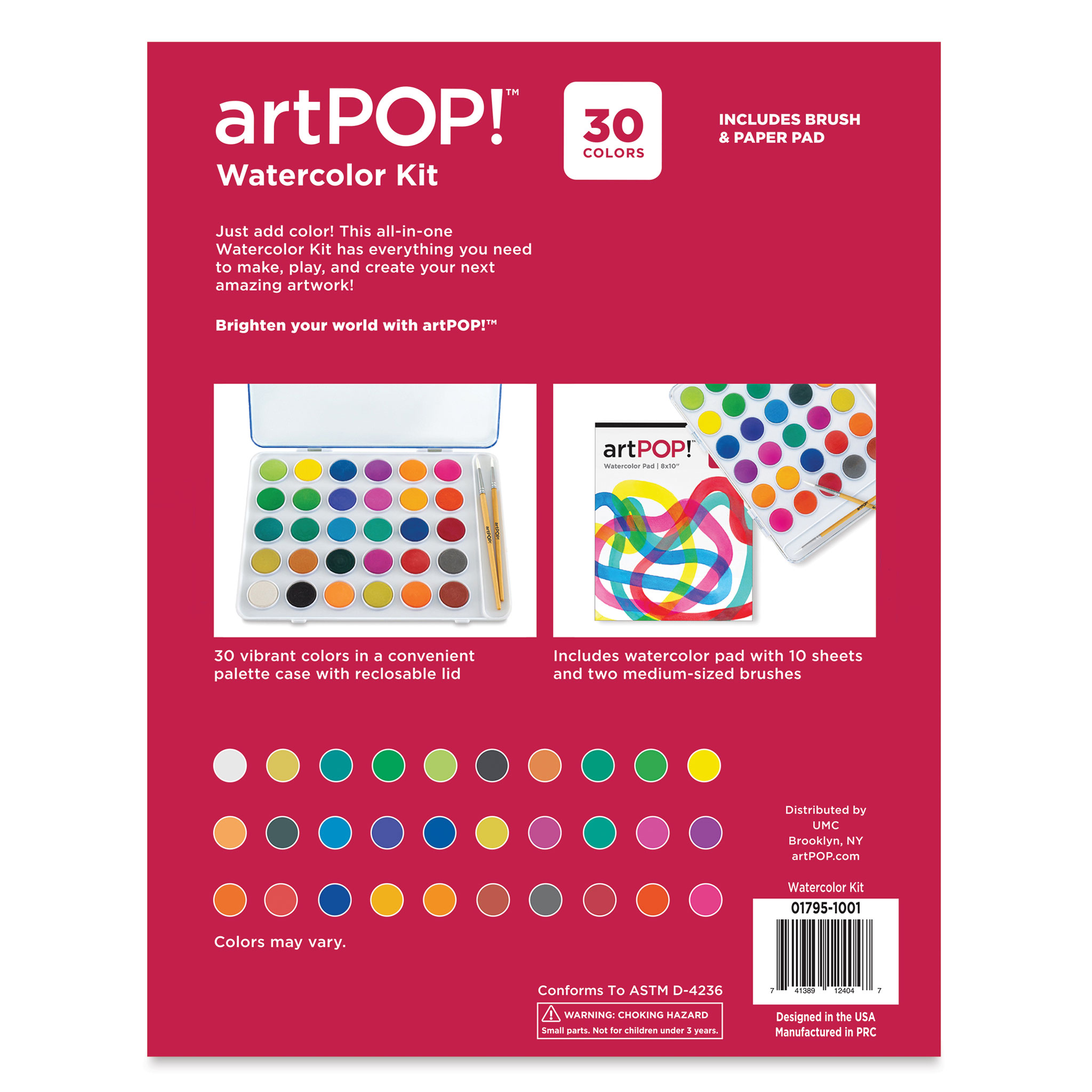 artPOP! Watercolor Pan Set - Set of 16, Oval Pans