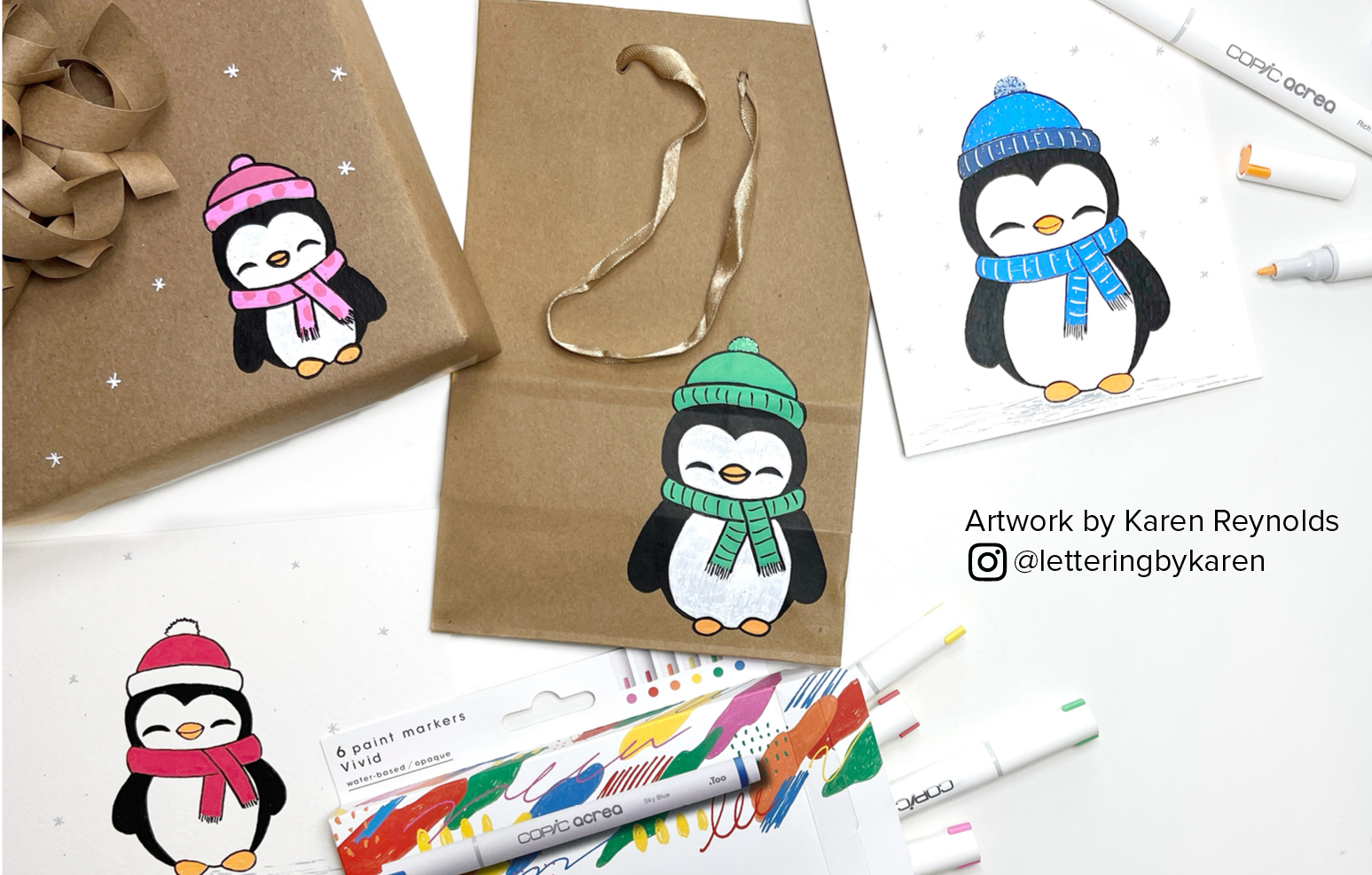 How to Draw a Holiday Penguin