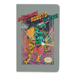 Denik Soft Cover Layflat Notebook - Dino, Robots, Aliens, 8-1/4" x 5-1/4"