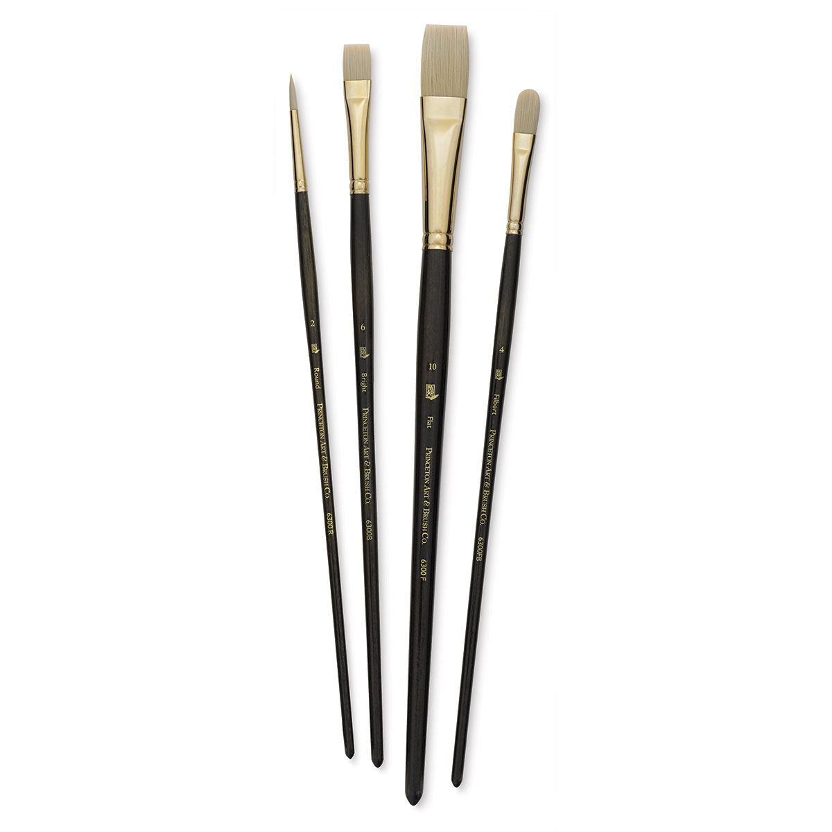 Princeton Series 6300 Dakota Synthetic Bristle Brush - Set of 4