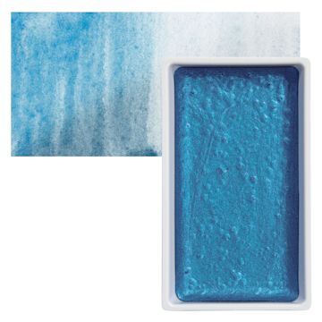 Open in modal - Kuretake Gansai Tambi Watercolor Pan - Gem Blue pan and swatch