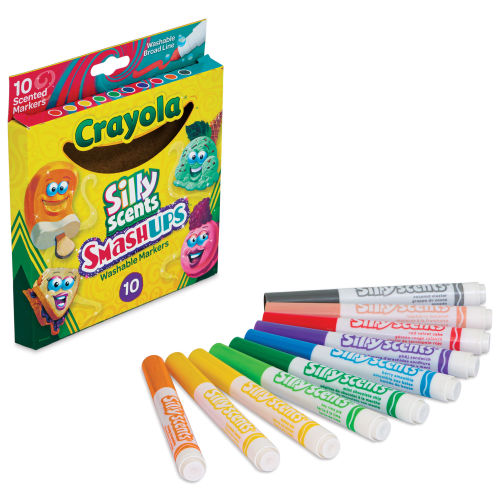 Silly Scents Smash Up Dual Ended Markers, Broad Tip, Assorted, 10/Pack