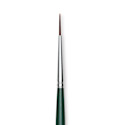Silver Brush Ruby Satin Synthetic Brush - Monogram Liner, Size 0, Short Handle