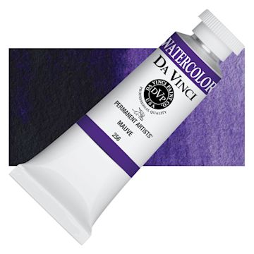 Open in modal - Da Vinci Artists' Permanent Watercolor - Mauve, 37 ml tube and swatch
