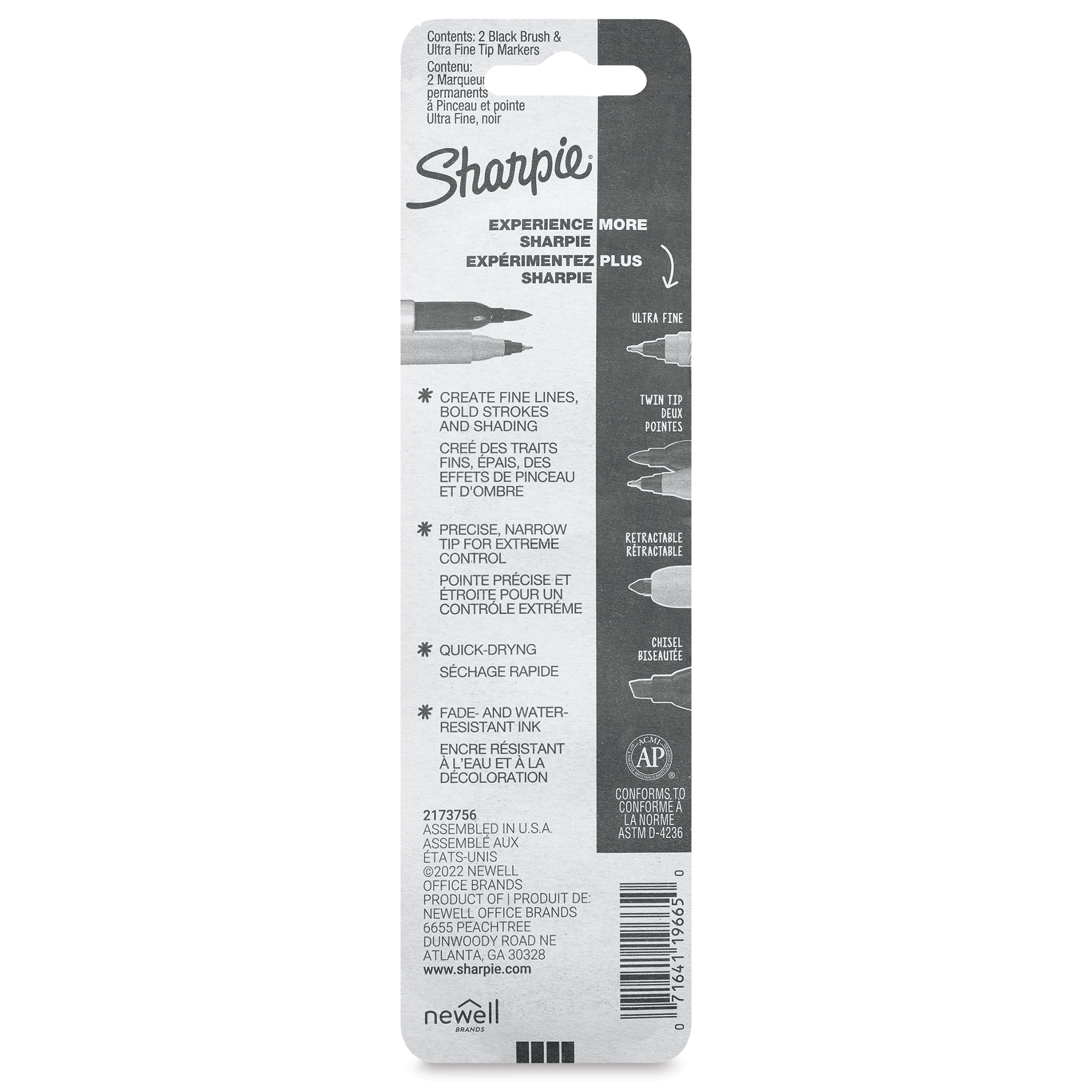 Sharpie Brush Twin Tip Markers - Assorted, Set of 12, BLICK Art Materials