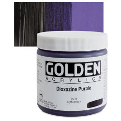 Golden Heavy Body Artist Acrylics - Dioxazine Purple, 16 oz jar