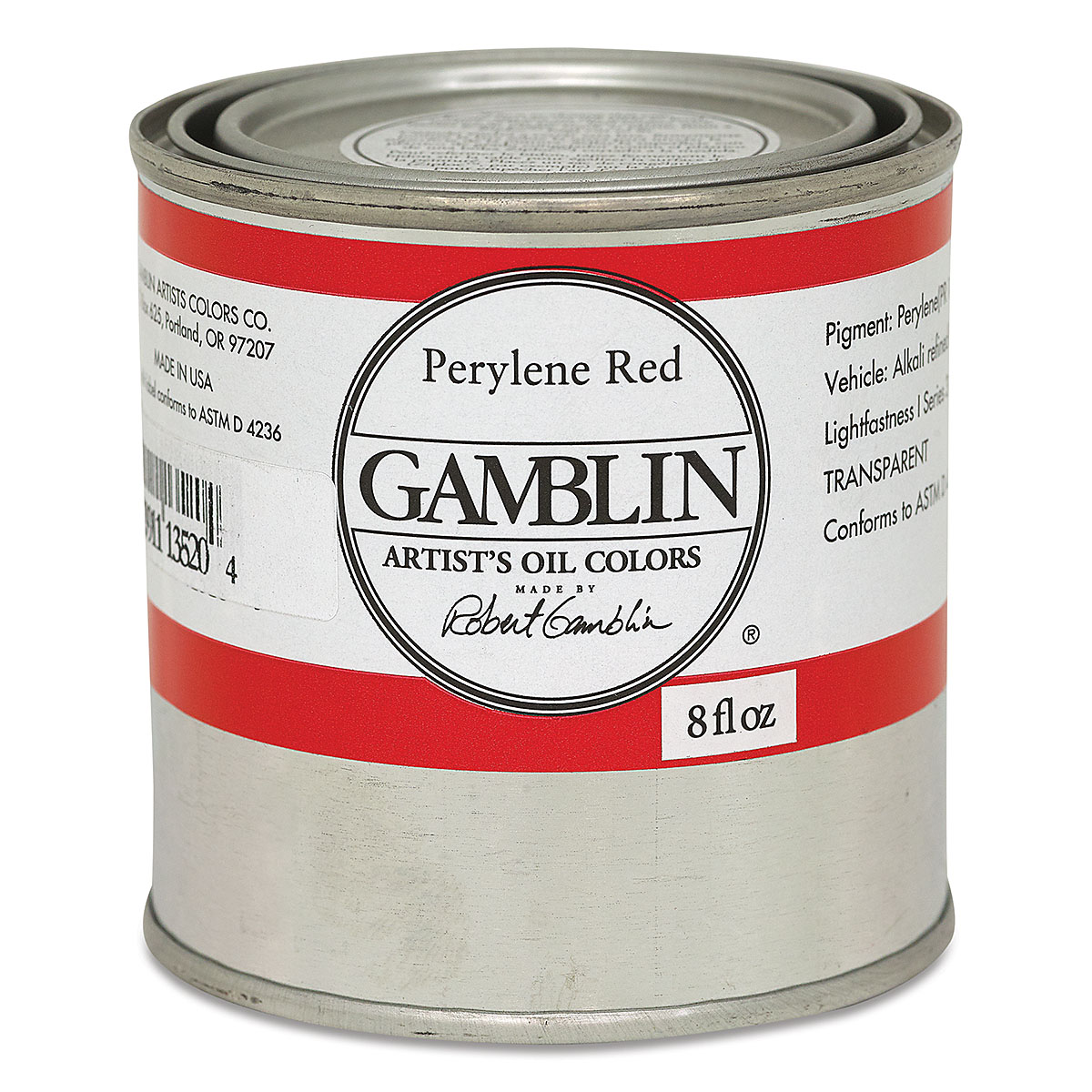 Gamblin artists grade perylene Red 8oz (729911135204)