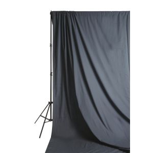 Savage Solid Muslin Backdrop - Solid Gray, 10 ft x 24 ft