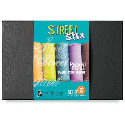 Richeson Street Stix Pavement Pastels Set - Front view of cover of 6 pc Set
