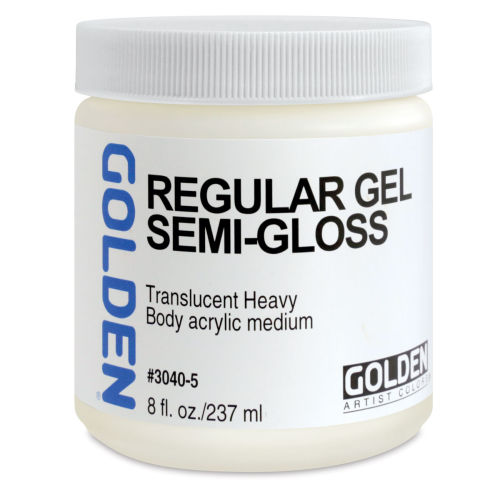 Golden Regular Acrylic Gel Medium - Gloss, 8 oz jar