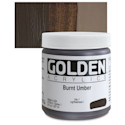 Golden Heavy Body Artist Acrylics - Burnt Umber, 8 oz Jar