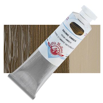 Open in modal - Old Holland New Masters Classic Acrylic Paint - Raw Umber, 60 ml tube and swatch