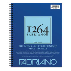 Fabriano 1264 Mixed Media Paper Pad - 12" x 9", 110 lb, 60 Sheets