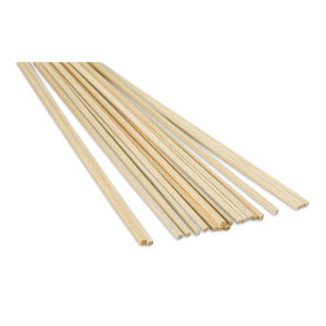 Bud Nosen Balsa Wood Sticks - 3/16" x 1/4" x 36", Pkg of 20 (view of the ends)