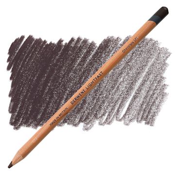 Open in modal - Derwent Lightfast Colored Pencil - Chocolate pencil and swatch