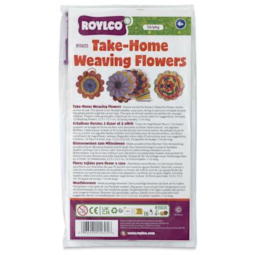 Open in modal - Roylco Take-Home Weaving Flowers - Set of 16, front of packaging