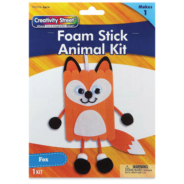 Creativity Street Foam Stick Animal Kit - Fox (front of packaging)