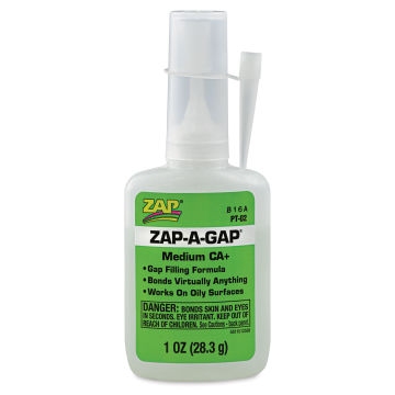 Zap-A-Gap CA+ Adhesive - Medium, 1 oz, front of the packaging