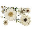 Little Birdie Heleen Paper Flowers - Ivory Pearl, Pkg of 12