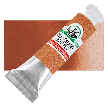 Open in modal - Old Holland Classic Artist Watercolor - Old Holland Light Red, 6 ml tube and swatch