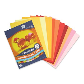 Open in modal - Pacon Tru-Ray Construction Paper - 9" x 12", Assorted Warm Colors, 50 Sheets (cover sheet and colored paper)