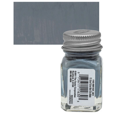 Testors Enamel Paint - Flat Gray, 1/4 oz bottle