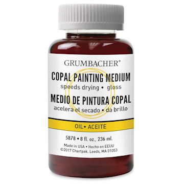 Open in modal - Grumbacher Copal Painting Medium - Front of 8 oz Bottle