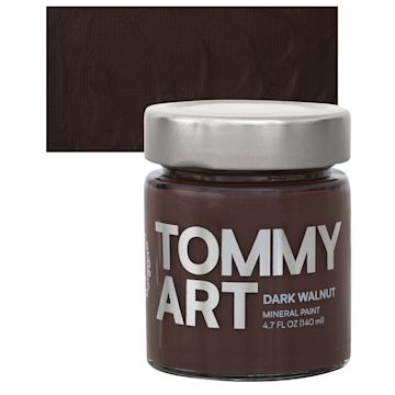 Open in modal - Tommy Art Mineral Paint - Dark Walnut, 140 ml jar and swatch