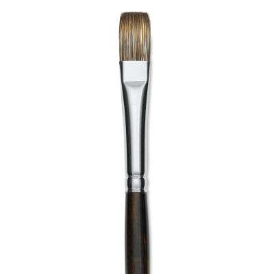 Silver Brush Monza Synthetic Mongoose Artist Brush - Long Handle, Flat, Size 10 (close up)