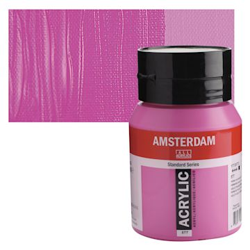 Open in modal - Amsterdam Standard Series Acrylic - Permanent Red Violet Light, 500 ml bottle and swatch