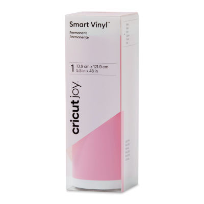 Cricut Joy Permanent Smart Vinyl - Light Pink, Matte, 5-1/2" x 48", roll inside of the packaging