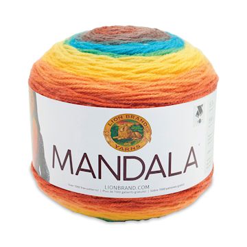 Open in modal - Lion Brand Mandala Yarn Cake - Thunderbird