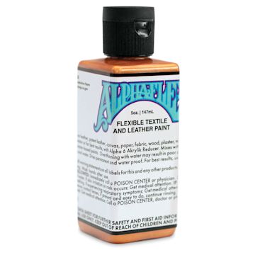 Open in modal - Alpha6 AlphaFlex Textile and Leather Paint - Metallic Bronze, 147 ml, Bottle