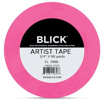 Open in modal - Blick Artist Tape - Fluorescent Pink, 3/4" x 60 yds, front