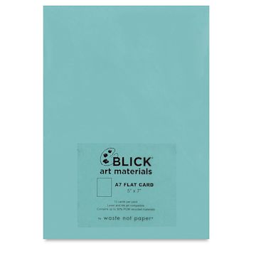 Open in modal - Blick Cards and Envelopes - A7 Flat Card, Pool, 5" x 7", Pkg of 10
