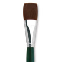 Silver Brush Ruby Satin Synthetic - Bright, Size Short Handle