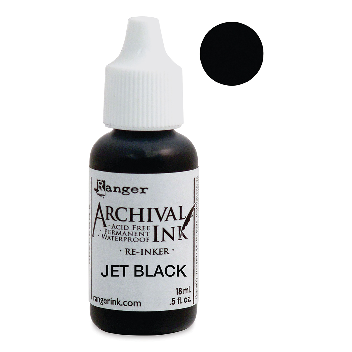 Ranger Archival Ink stamp pad jet black waterproof permanent acid