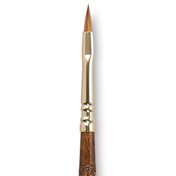 Open in modal - Escoda Reserva Kolinsky-Tajmyr Sable Brush - Filbert, Short Handle, Size 2 (close-up)