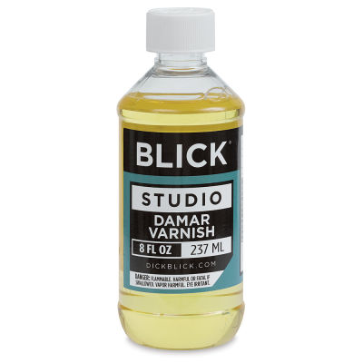 Blick Studio Damar Varnish - Front view of 8 oz bottle

