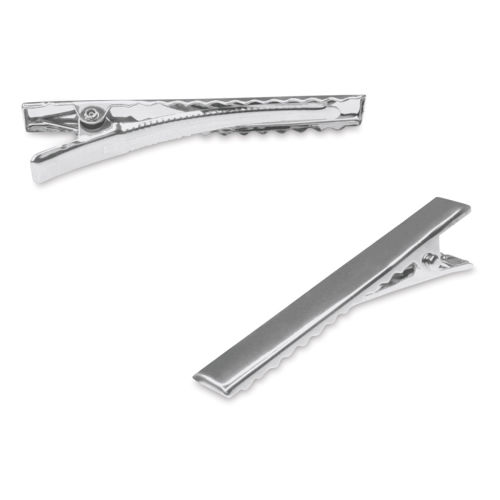 Craft Medley Metal Alligator Hair Clips - Silver, Package of 6, 1-3/5