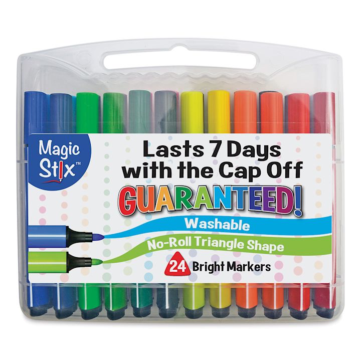 Magic Stix Triangular Markers Set of 24 BLICK Art Materials