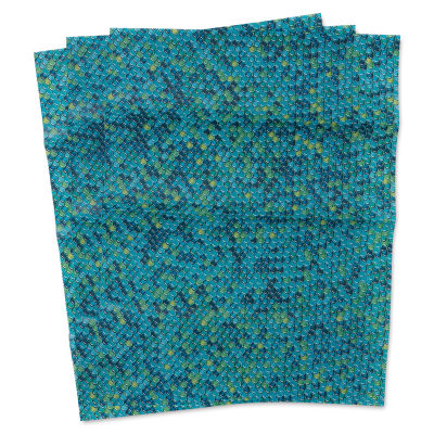 DecoPatch Decorative Papers - Blue Scales, Pkg of 3, fanned out