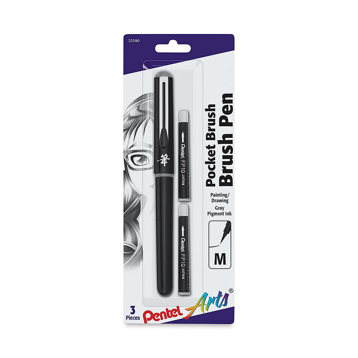 Pentel Sign Pen Fiber-Tip Black - Meininger Art Supply