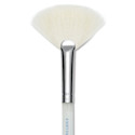 Mayco Reflections White Synthetic and Natural Blend Brush - Soft Fan, Short Handle, Size 8
