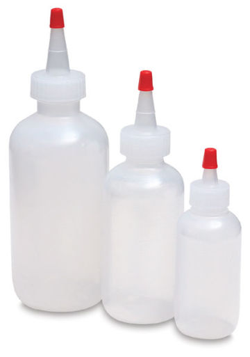 Richeson Plastic Squeeze Bottles - Three sizes of bottles shown in row
