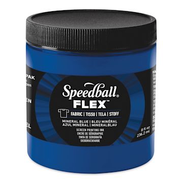 Open in modal - Speedball Flex Screen Printing Fabric Ink - Mineral Blue, 8 oz